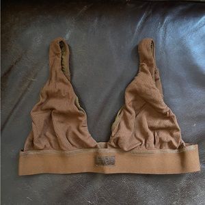 Skims cotton plunge rib bralette